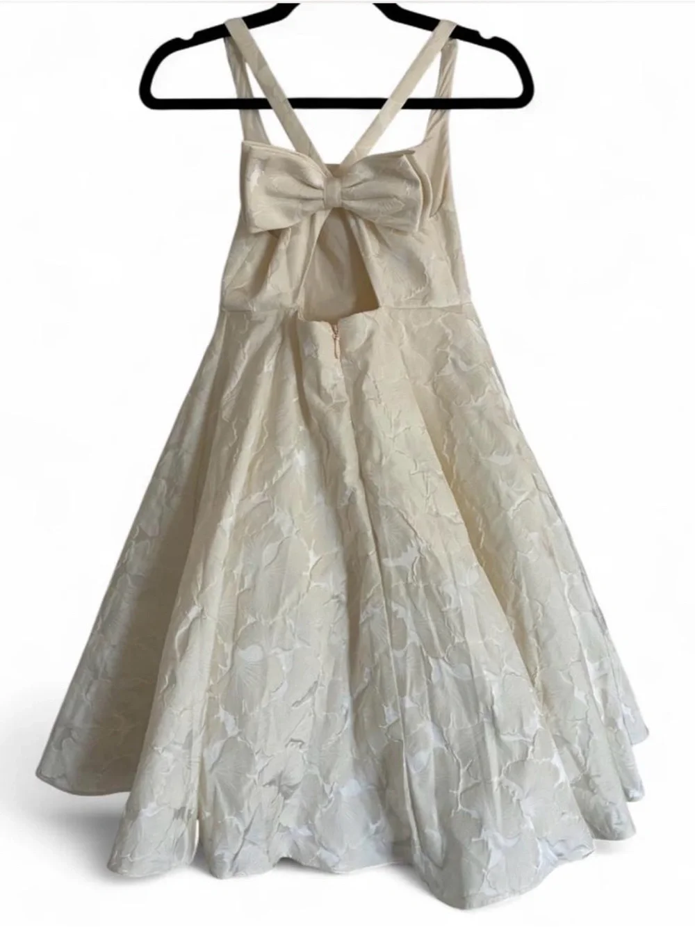 Azazie flower girl formal dress size 12 years off white